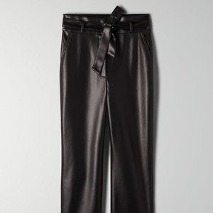 Aritzia Babaton Vegan Leather Belted Pant